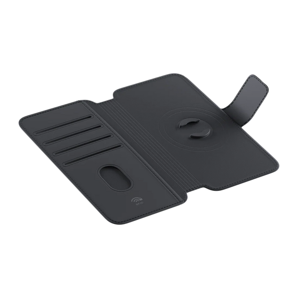 Magnetic flip cover with card storage